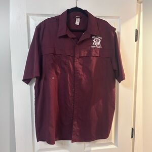 Maroon A&M Corps of Cadets fishing shirt